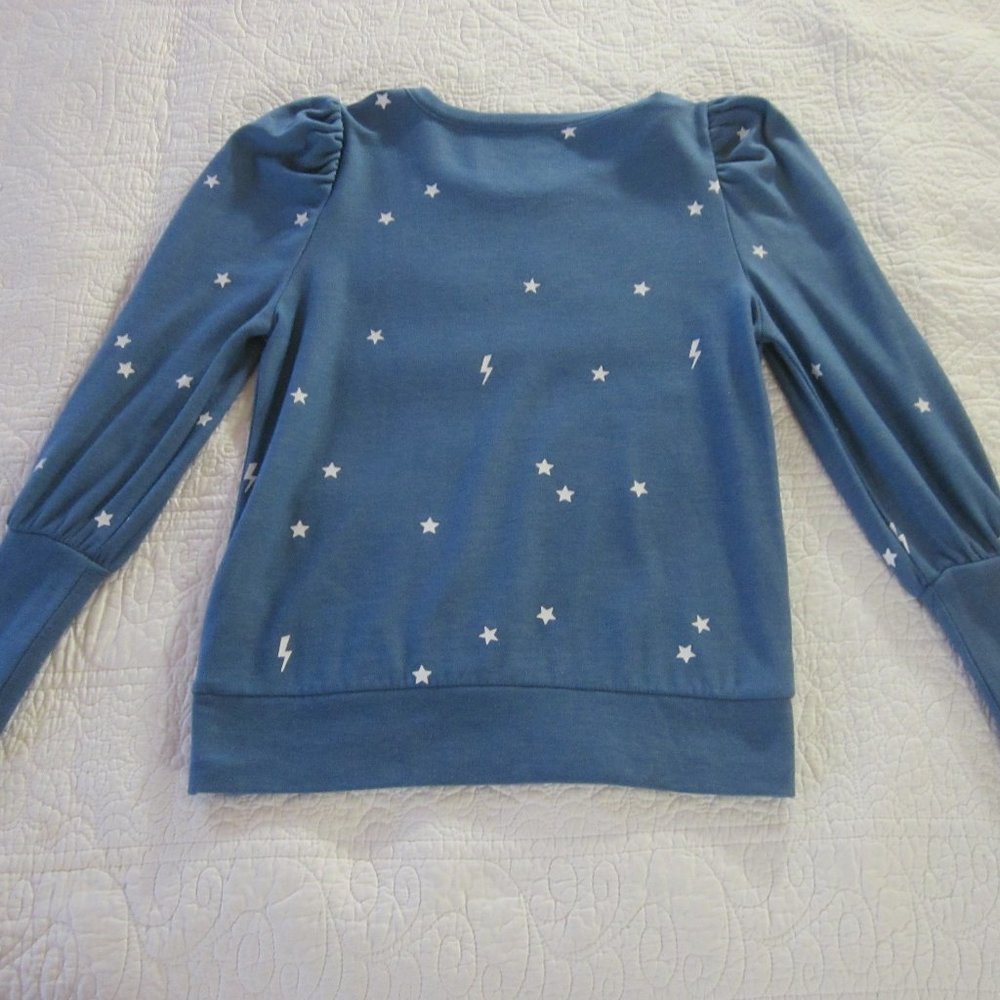 Chaser Top XS Starry Bolts Blue Puff Sleeve (Top Only) - Picture 5 of 7